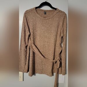 SHEIN Maternity Ribbed Knit Knot Front Tee